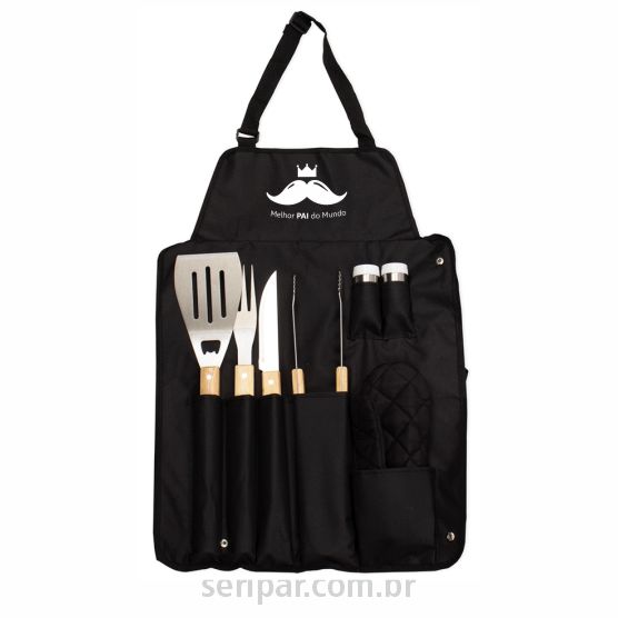 Kit churrasco com avental personalizado empresa