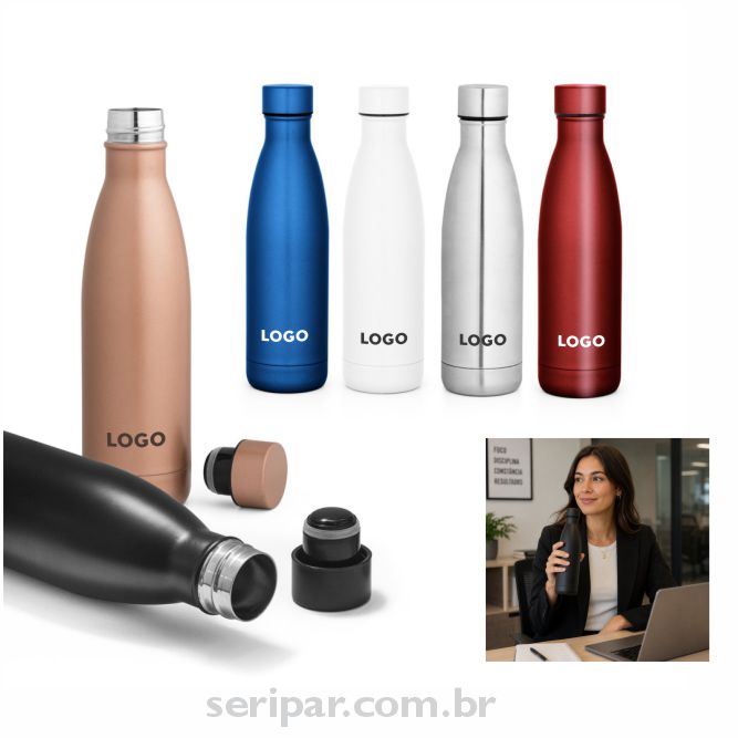 Garrafa inox térmica personalizada empresa