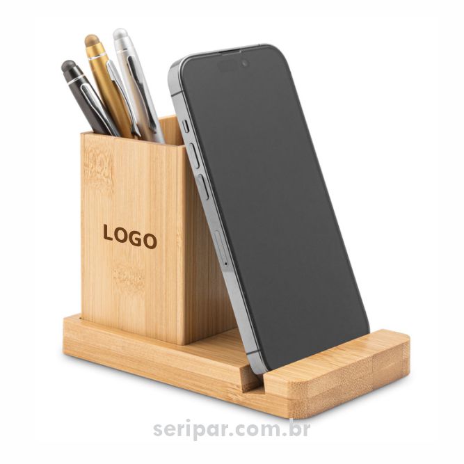 Brindes para escritório Suporte para celular e canetas