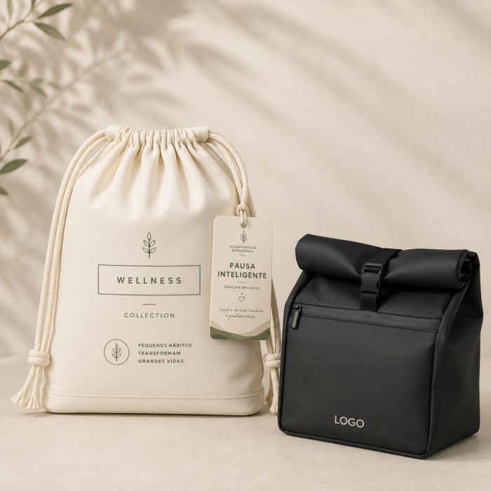 Pausa Inteligente Essential com bolsa térmica personalizada para empresas